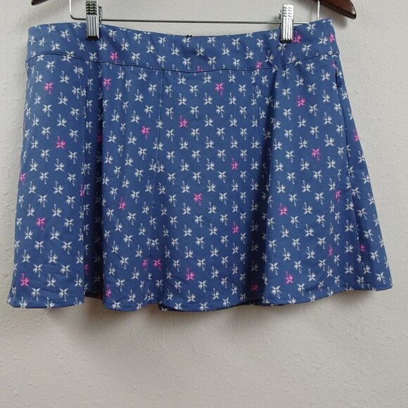 RLX Ralph Lauren Golf Skort Women's Size L Blue Golf Tennis Athleisure Gym